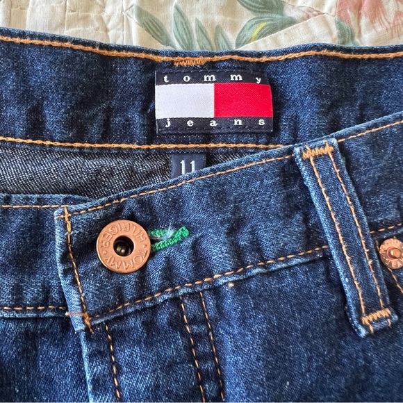 VTG Y2K Tommy Hilfiger Denim Midi Skirt, 11 - Picture 4 of 9